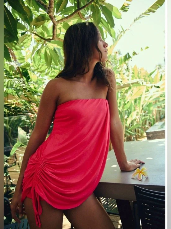 Free People Movement ~ Sasha Romper ~ Medium ~ Red/Rouge ~ * NWT - Picture 5 of 12